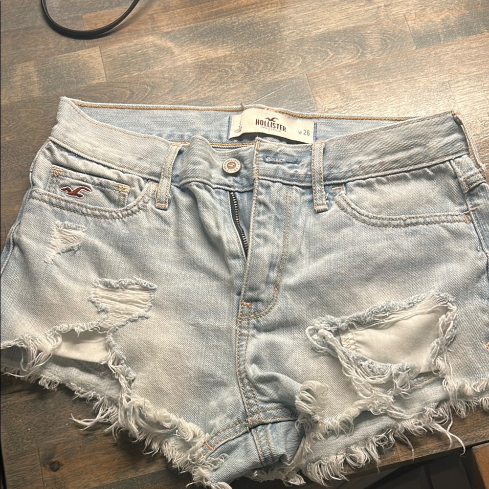 Hollister Women's Light Blue Denim Shorts